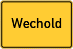 Place name sign Wechold