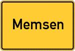 Place name sign Memsen