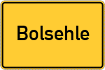 Place name sign Bolsehle