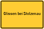 Place name sign Glissen bei Stolzenau, Weser