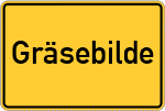Place name sign Gräsebilde