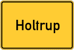 Place name sign Holtrup, Kreis Grafschaft Hoya