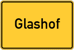Place name sign Glashof