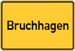 Place name sign Bruchhagen