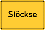 Place name sign Stöckse