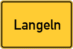 Place name sign Langeln