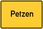 Place name sign Petzen