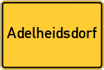 Place name sign Adelheidsdorf