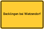 Place name sign Becklingen bei Wietzendorf