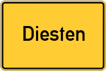 Place name sign Diesten, Kreis Celle