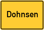 Place name sign Dohnsen, Kreis Celle