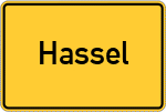 Place name sign Hassel, Kreis Celle