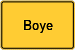 Place name sign Boye