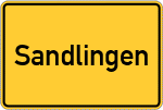 Place name sign Sandlingen