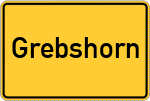Place name sign Grebshorn