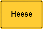 Place name sign Heese, Kreis Celle