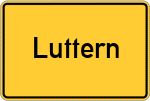 Place name sign Luttern, Kreis Celle
