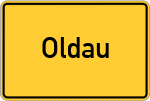 Place name sign Oldau