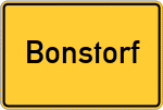 Place name sign Bonstorf
