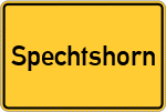 Place name sign Spechtshorn, Kreis Celle