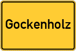 Place name sign Gockenholz
