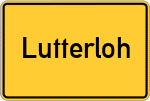 Place name sign Lutterloh