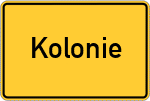 Place name sign Kolonie
