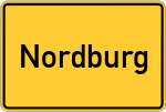 Place name sign Nordburg, Kreis Celle