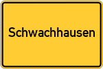 Place name sign Schwachhausen, Kreis Celle