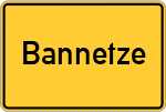Place name sign Bannetze