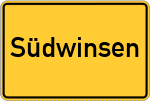 Place name sign Südwinsen, Aller