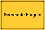 Place name sign Gemeinde Flögeln