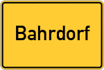 Place name sign Bahrdorf