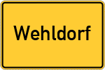 Place name sign Wehldorf