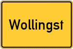 Place name sign Wollingst
