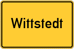 Place name sign Wittstedt