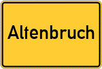 Place name sign Altenbruch