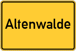 Place name sign Altenwalde
