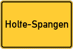 Place name sign Holte-Spangen