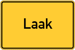 Place name sign Laak, Niederelbe
