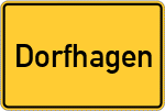 Place name sign Dorfhagen