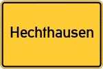 Place name sign Hechthausen