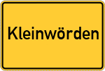 Place name sign Kleinwörden