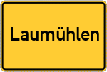 Place name sign Laumühlen
