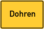 Place name sign Dohren