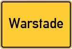 Place name sign Warstade
