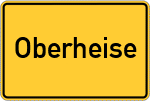 Place name sign Oberheise, Kreis Wesermünde