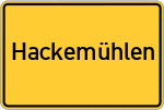 Place name sign Hackemühlen