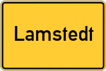 Place name sign Lamstedt