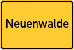 Place name sign Neuenwalde, Kreis Wesermünde